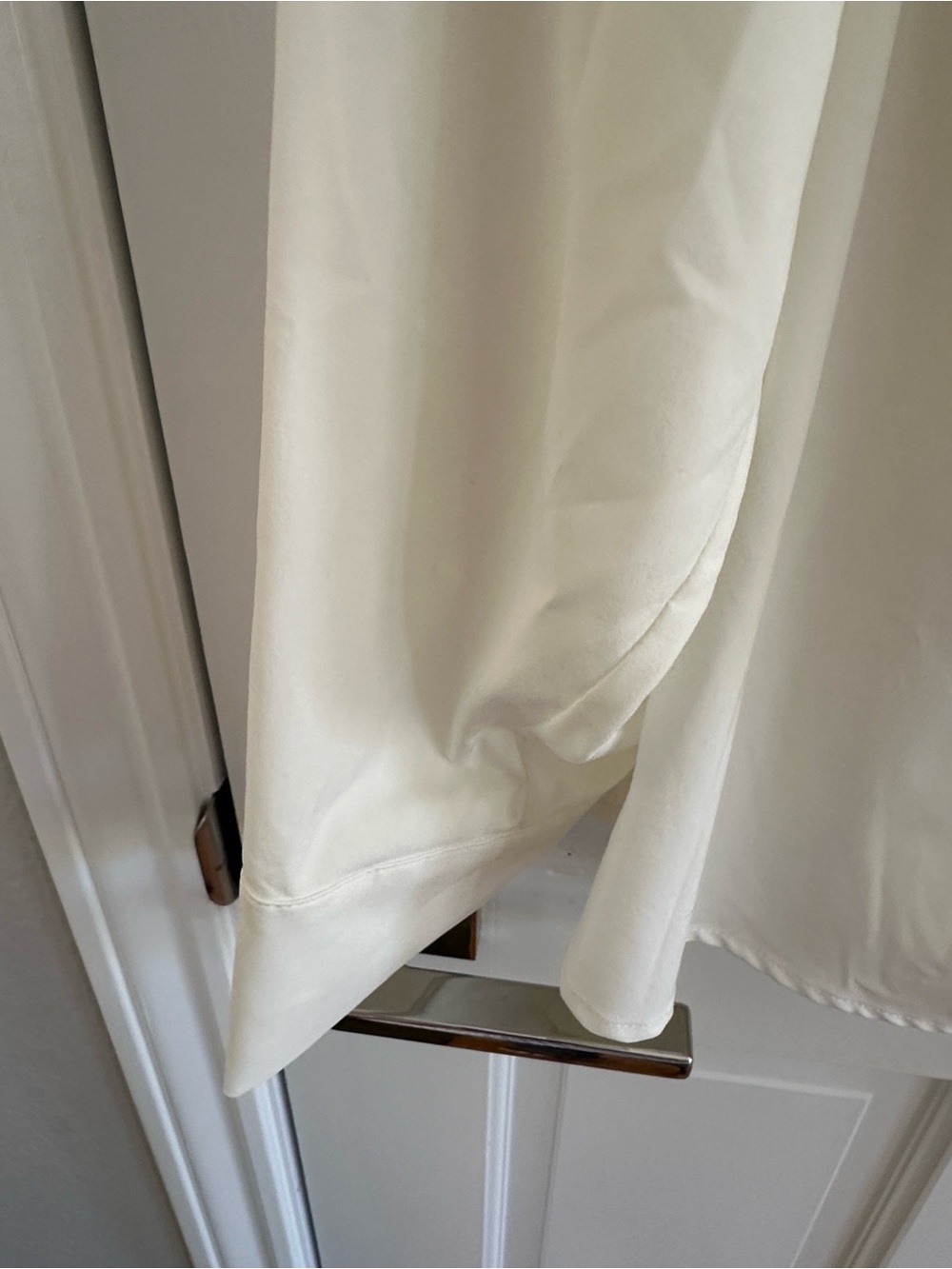 Calvin Klein Ivory Ruched-Front Button Down Shirt - Picture 5 of 6